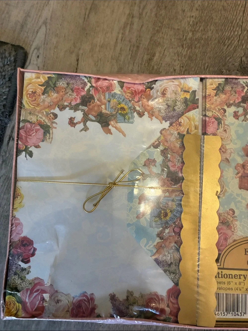 Ensemble Gift Box Stationery Set - Pink Floral with Gold Accents